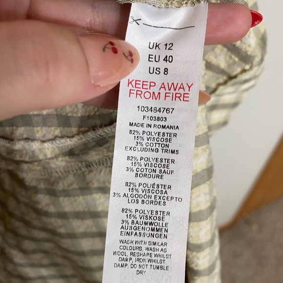 Topshop Beige Checkered Dress - Picture 6 of 6